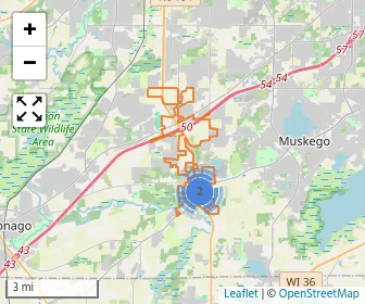Area schools map